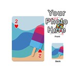 Ice Summer Beach Sea Dessert Playing Cards 54 Designs (Mini) Front - Heart2