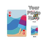 Ice Summer Beach Sea Dessert Playing Cards 54 Designs (Mini) Front - Heart10