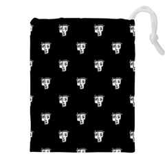 Man Head Caricature Drawing Pattern Drawstring Pouch (4xl) by dflcprintsclothing