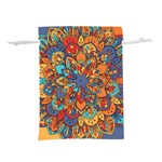 Mandala Pattern 5 Lightweight Drawstring Pouch (L) Front