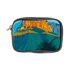 Guadalupe Mountains National Park With El Capitan Peak Texas United States Wpa Poster Art Color Coin Purse by retrovectors