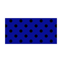 Large Black Polka Dots On Admiral Blue - Yoga Headband by FashionLane