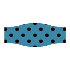 Large Black Polka Dots On Blue Moon - Stretchable Headband by FashionLane