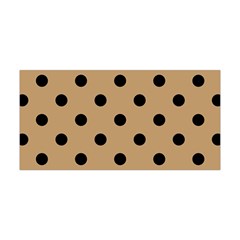Large Black Polka Dots On Wood Brown - Yoga Headband by FashionLane