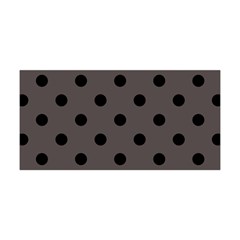 Large Black Polka Dots On Ash Grey - Yoga Headband by FashionLane