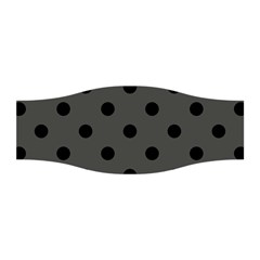 Large Black Polka Dots On Beluga Grey - Stretchable Headband by FashionLane