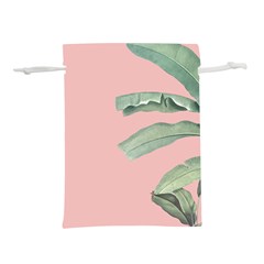 Palm Leaf On Pink Lightweight Drawstring Pouch (s) by goljakoff