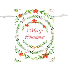 Merry Christmas  Lightweight Drawstring Pouch (xl) by designsbymallika