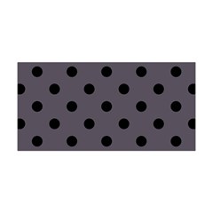 Large Black Polka Dots On Dark Smoke Grey - Yoga Headband by FashionLane