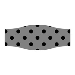 Large Black Polka Dots On Just Grey - Stretchable Headband by FashionLane