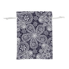 White Flower Mandala Lightweight Drawstring Pouch (s) by goljakoff