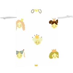 Cute Delicate Seamless Pattern With Little Princesses In Scandinavian Style With Texture Of Natural  Lightweight Drawstring Pouch (xl) by EvgeniiaBychkova