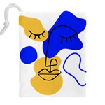Evening Mood Face Drawing Drawstring Pouch (4XL) Back