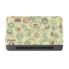 Beige Denim With Logos Memory Card Reader With Cf by ArtsyWishy