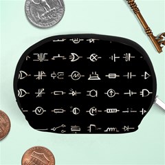 Electrical Symbols Callgraphy Short Run Inverted Accessory Pouch (medium) by WetdryvacsLair