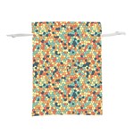 Mosaic Print 2 Lightweight Drawstring Pouch (L) Front