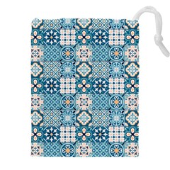 Ceramic Tile Pattern Drawstring Pouch (4xl) by designsbymallika