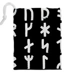 Younger Futhark Rune Set Collected Inverted Drawstring Pouch (4XL) Back