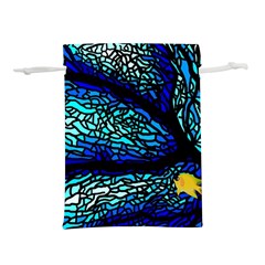 Sea-fans-diving-coral-stained-glass Lightweight Drawstring Pouch (m) by Sapixe