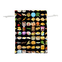 Glitch Glitchen Food Pattern One Lightweight Drawstring Pouch (l) by WetdryvacsLair