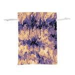 Yellow and purple abstract Lightweight Drawstring Pouch (S) Front
