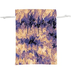 Yellow And Purple Abstract  Lightweight Drawstring Pouch (xl) by Dazzleway