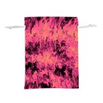 Pink abstract Lightweight Drawstring Pouch (M) Back