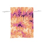 Yellow and pink abstract Lightweight Drawstring Pouch (S) Back