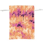 Yellow and pink abstract  Lightweight Drawstring Pouch (XL) Back