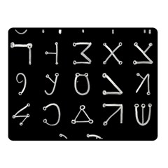 Heinrich Cornelius Agrippa Of Occult Philosophy 1651 Angelic Alphabet Or Celestial Writing Collected Inverted Double Sided Fleece Blanket (small)  by WetdryvacsLair