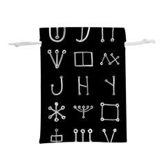Heinrich Cornelius Agrippa Of Occult Philosophy 1651 Malachim Alphabet Collected Inverted Square Lightweight Drawstring Pouch (s) by WetdryvacsLair