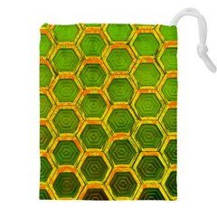 Hexagon Windows Drawstring Pouch (5xl) by essentialimage