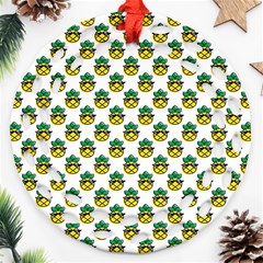 Holiday Pineapple Ornament (round Filigree) by Sparkle