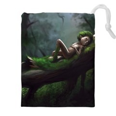 Wooden Child Resting On A Tree From Fonebook Drawstring Pouch (5xl) by 2853937
