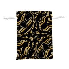 Black And Orange Geometric Design Lightweight Drawstring Pouch (m) by dflcprintsclothing