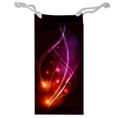  Colorful Arcs In Neon Light, Modern Graphic Art Jewelry Bag by picsaspassion