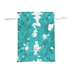 Blue Autumn Maple Leaves Collage, Graphic Design Lightweight Drawstring Pouch (m) by picsaspassion