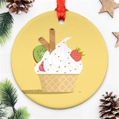 Ice Cream Dessert Summer Ornament (round) by Dutashop