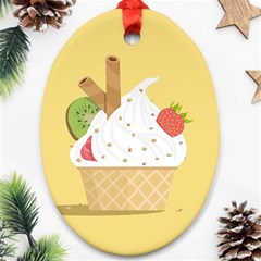 Ice Cream Dessert Summer Ornament (oval) by Dutashop