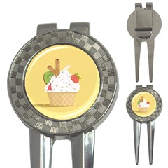 Ice Cream Dessert Summer 3-in-1 Golf Divots by Dutashop