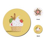 Ice Cream Dessert Summer Playing Cards Single Design (Round) Front