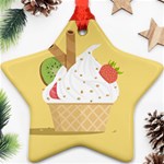 Ice Cream Dessert Summer Star Ornament (Two Sides) Back