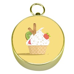 Ice Cream Dessert Summer Gold Compasses by Dutashop