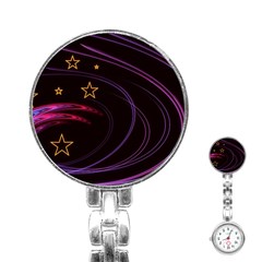 Background Abstract Star Stainless Steel Nurses Watch by Dutashop