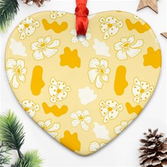 Abstract Daisy Heart Ornament (two Sides) by Eskimos