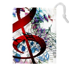 Music Treble Clef Sound Drawstring Pouch (5xl) by Dutashop