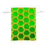 Hexagon Window Lightweight Drawstring Pouch (M) Front