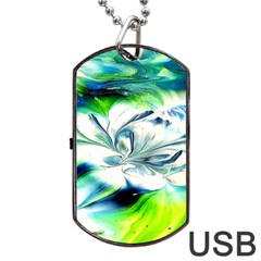 1lily Duvet Dog Tag Usb Flash (one Side) by BrenZenCreations