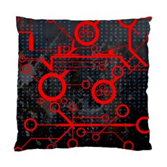 Tech - Red Standard Cushion Case (two Sides) by ExtraAwesomeSauce