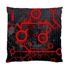 Tech - Red Standard Cushion Case (two Sides) by ExtraGoodSauce